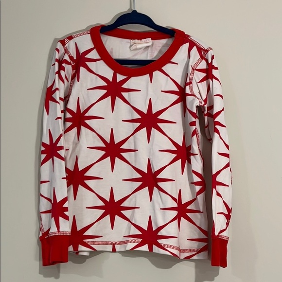 MASALA KIDS Youth 5 100% Cotton Long Sleeve Star Fireworks Red White Unisex - Picture 1 of 5